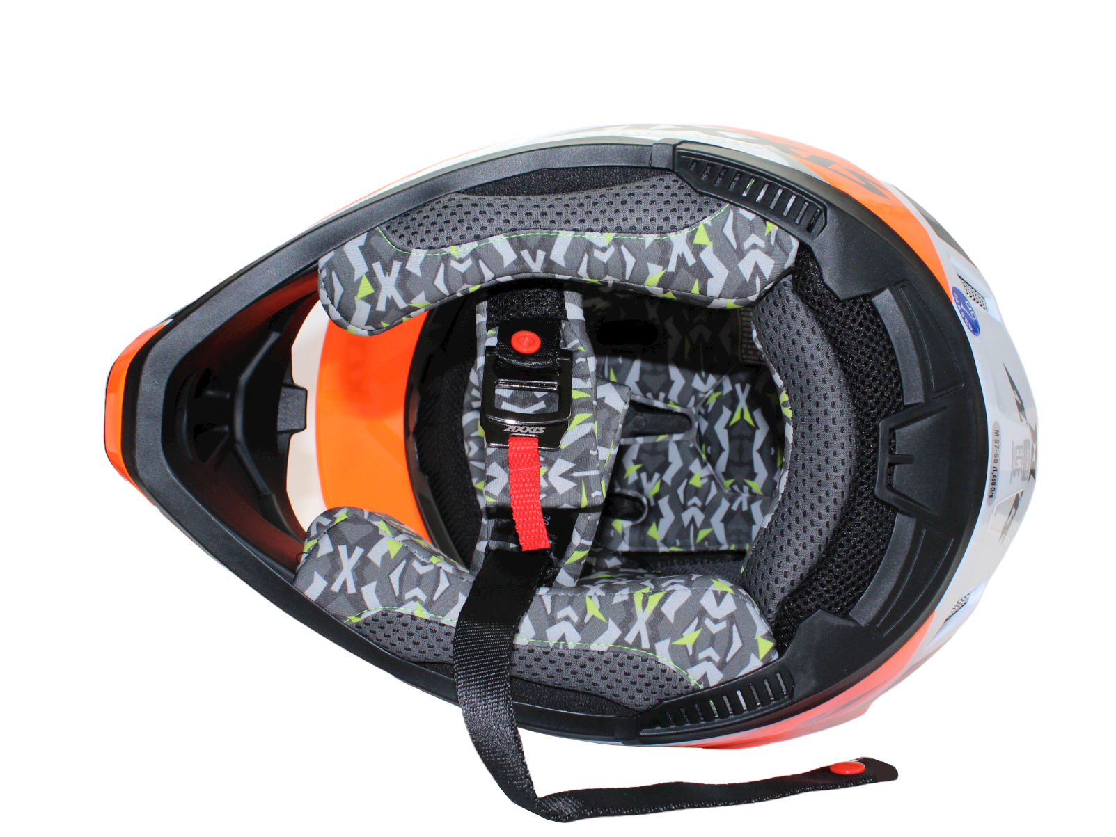 MX helmet AXXIS WOLF ABS star track a4 gloss fluor orange M [8]