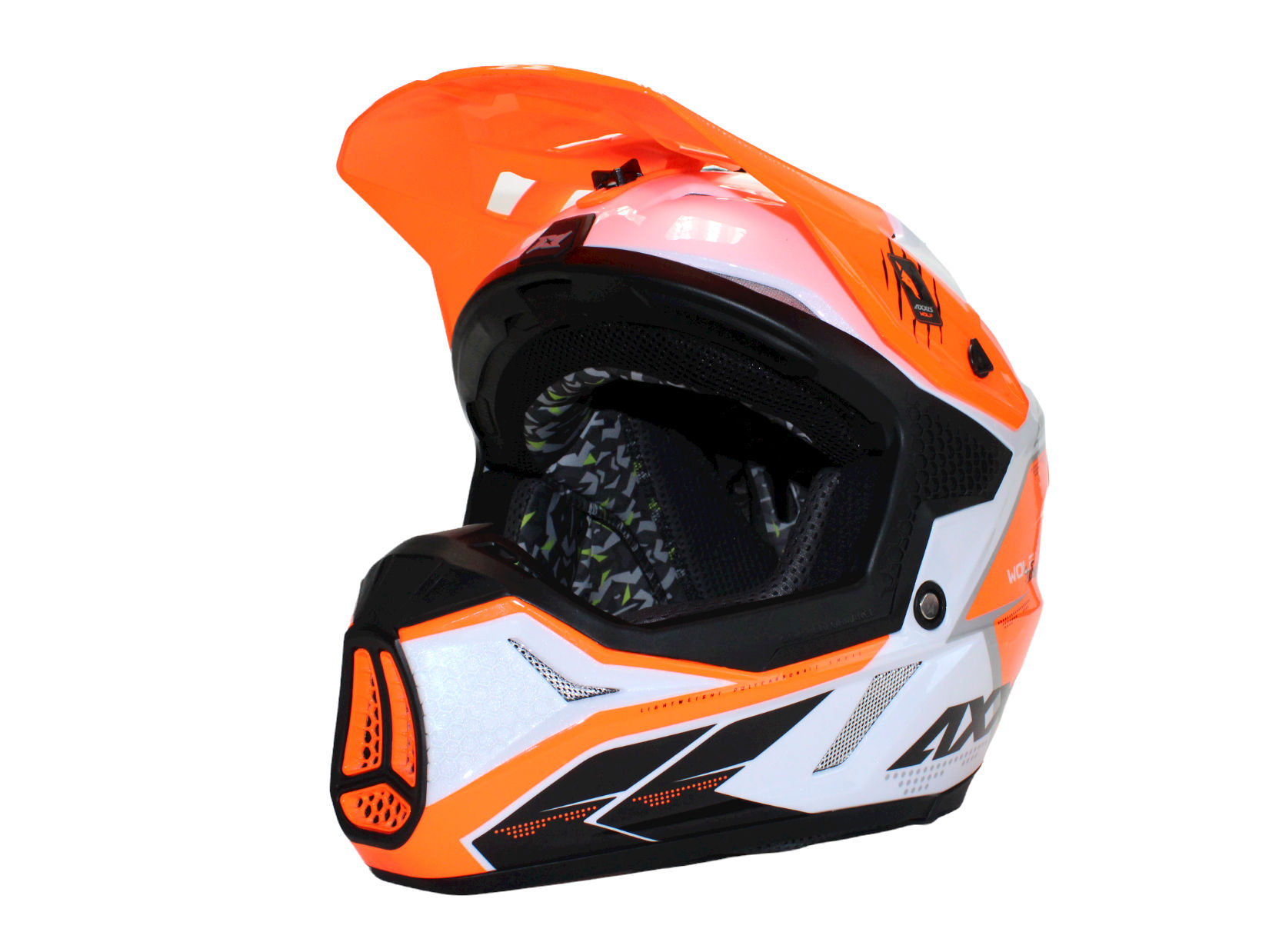 MX helmet AXXIS WOLF ABS star track a4 gloss fluor orange M [7]